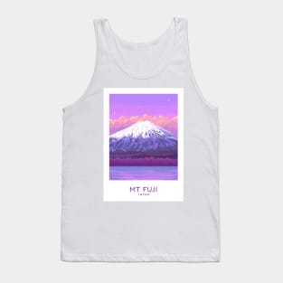 8-bit Mount Fuji, Japan Pixel Art Tank Top